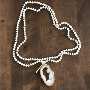 Agate stone, long necklace!